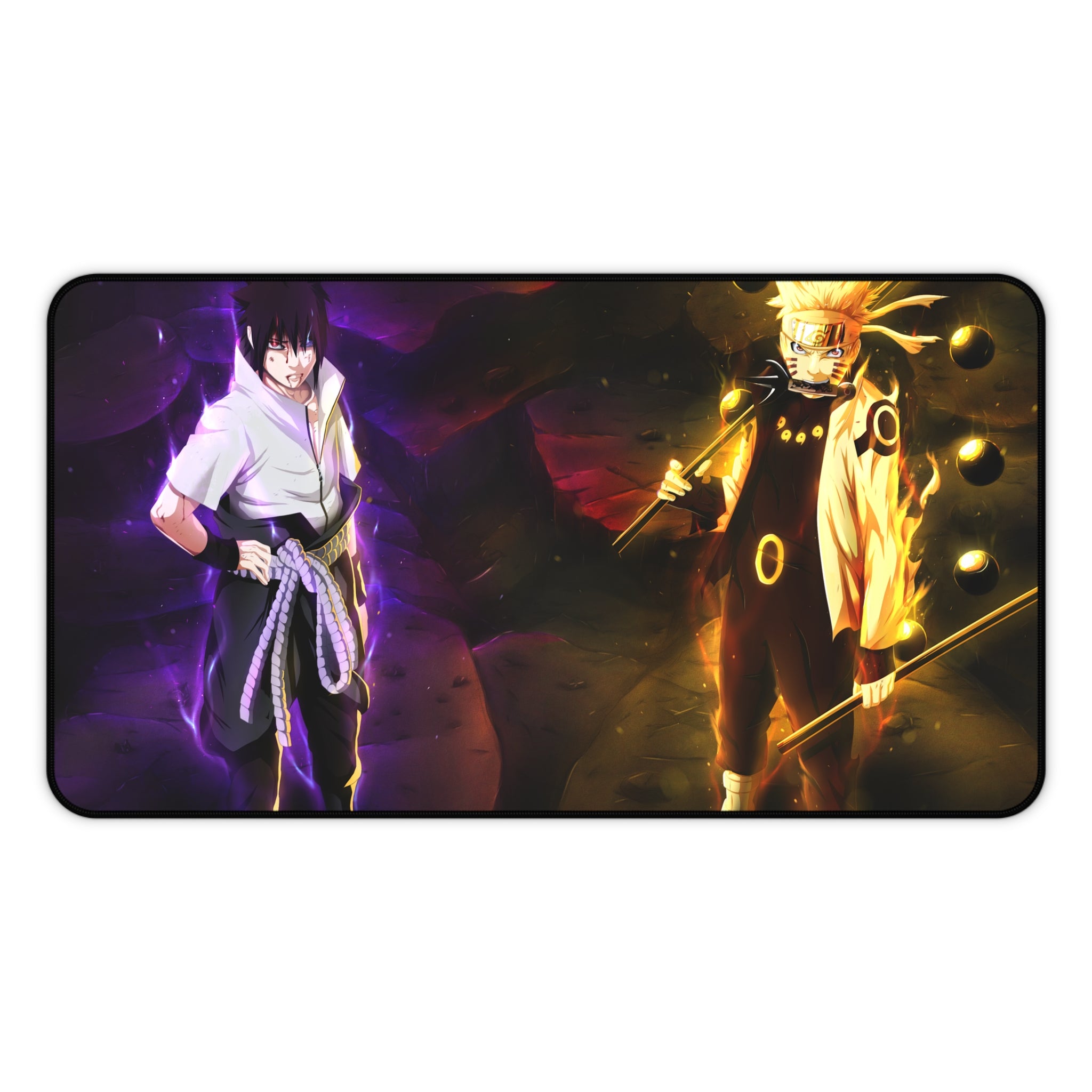 Naruto Anime Desk Mat - Naruto and Sasuke Gaming Mouse Pad, Anime Fans