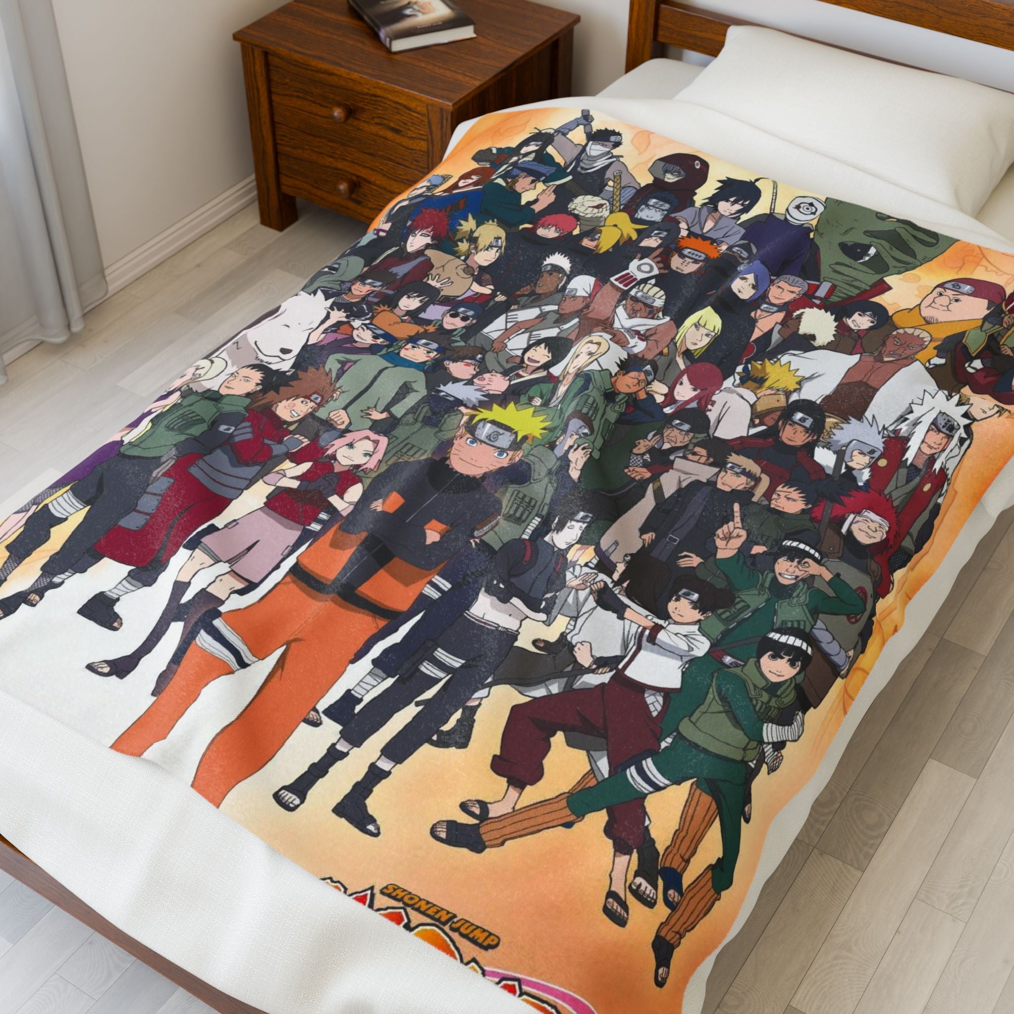 Sherpa Blanket - Naruto Anime Fan Gift, Cozy Throw, Soft Fleece Bedding,