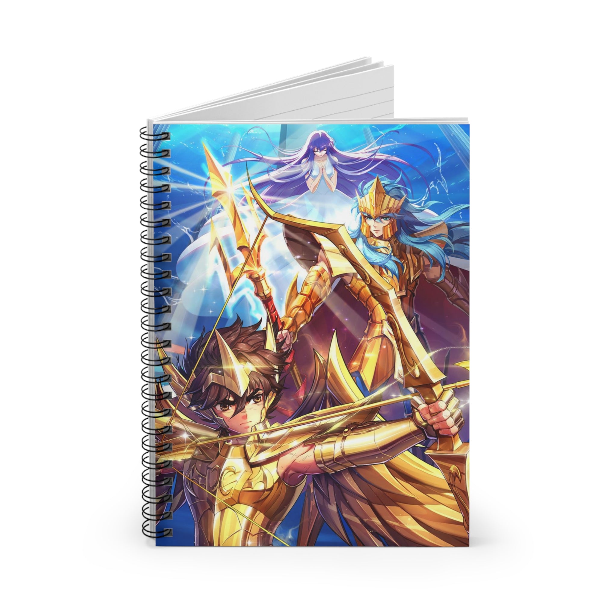Warriors Spiral Notebook, Fantasy Journal, Gift for Students, - Saint seiya