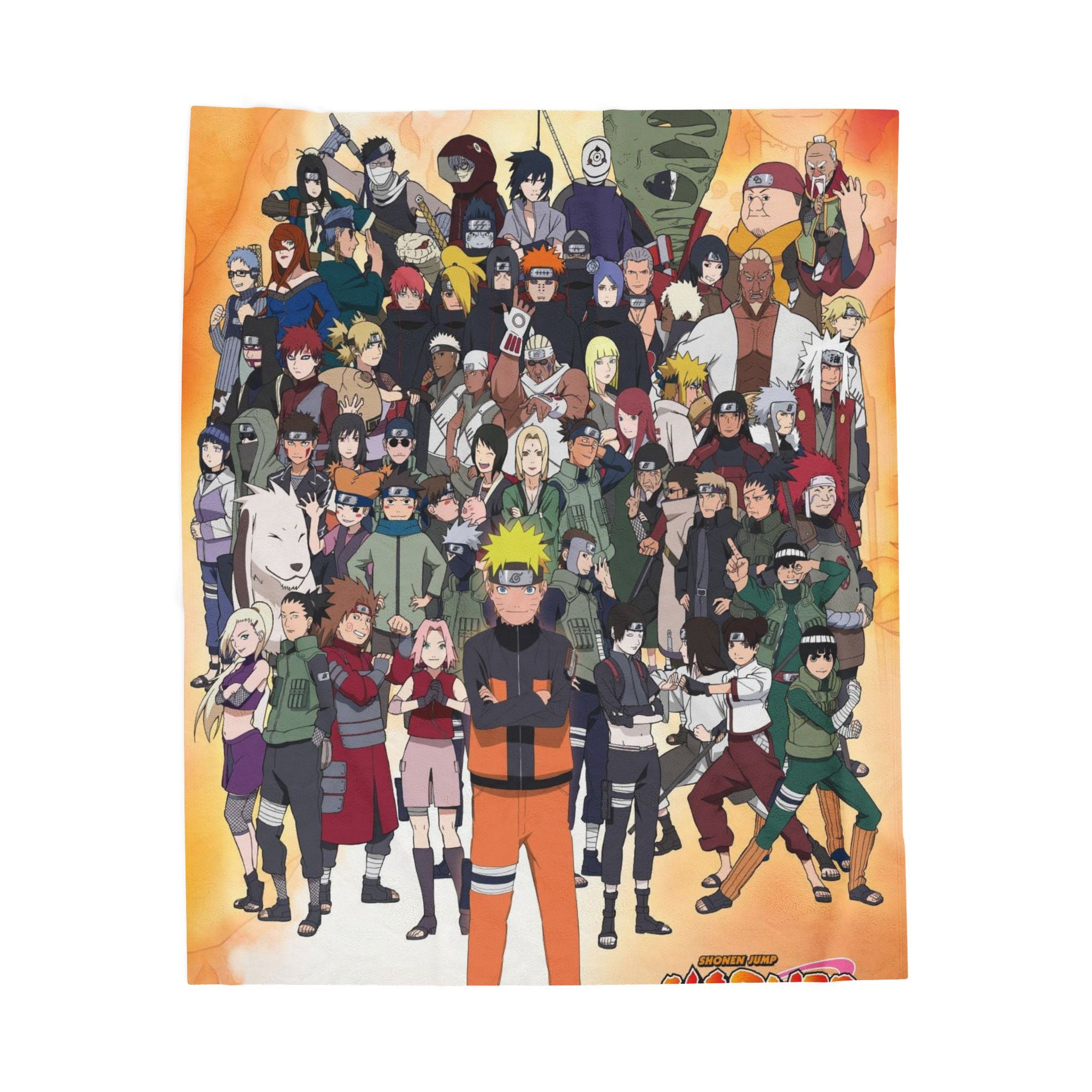 Sherpa Blanket - Naruto Anime Fan Gift, Cozy Throw, Soft Fleece Bedding,