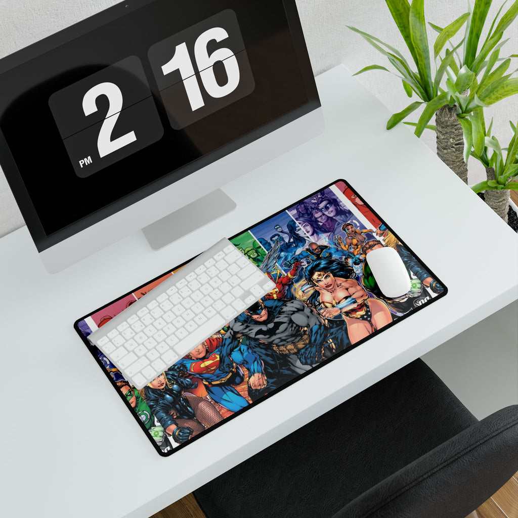 Superhero Desk Mat Colorful Comic-Inspired Gaming  Office Mat, Gift for Gamers