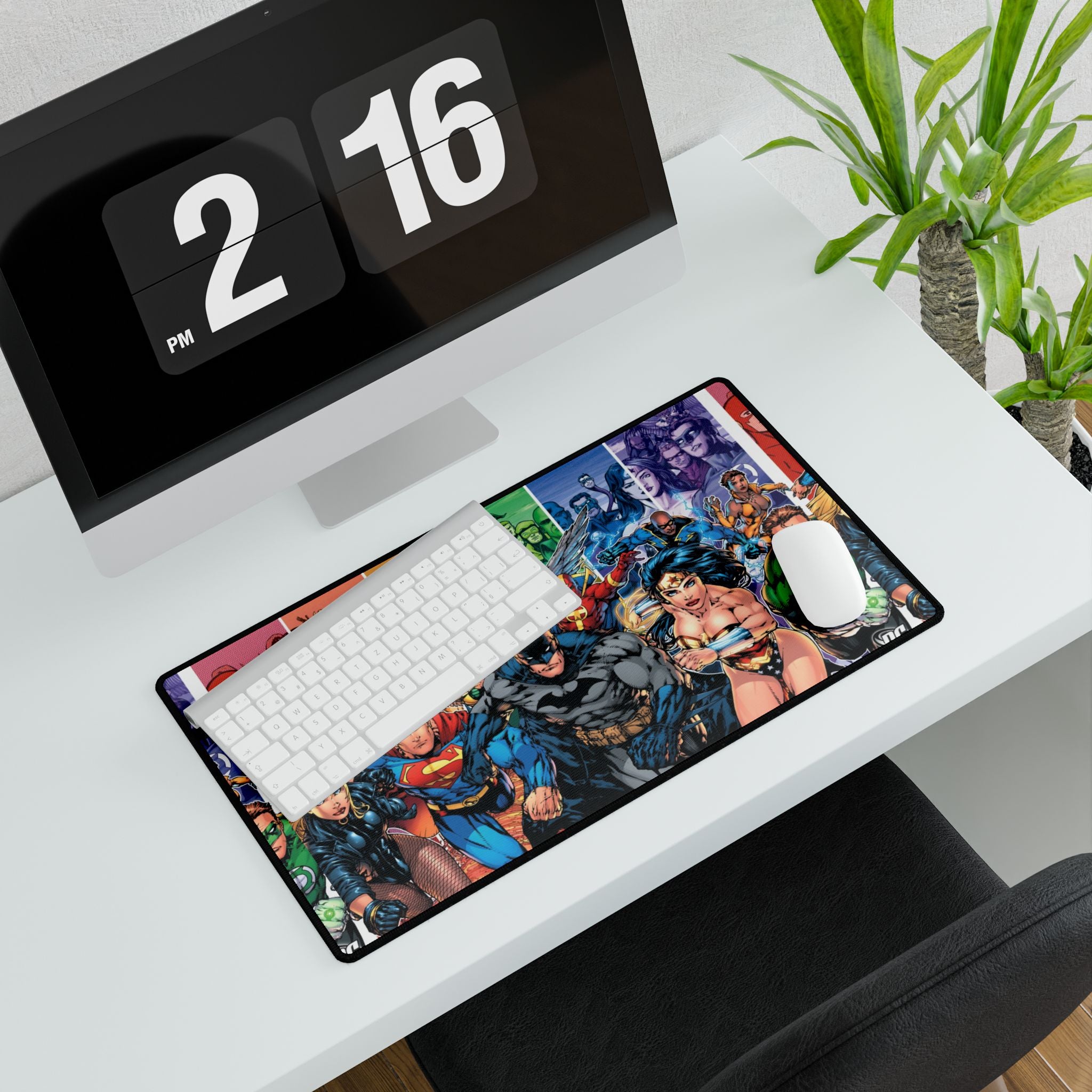 Superhero Desk Mat Colorful Comic-Inspired Gaming  Office Mat, Gift for Gamers