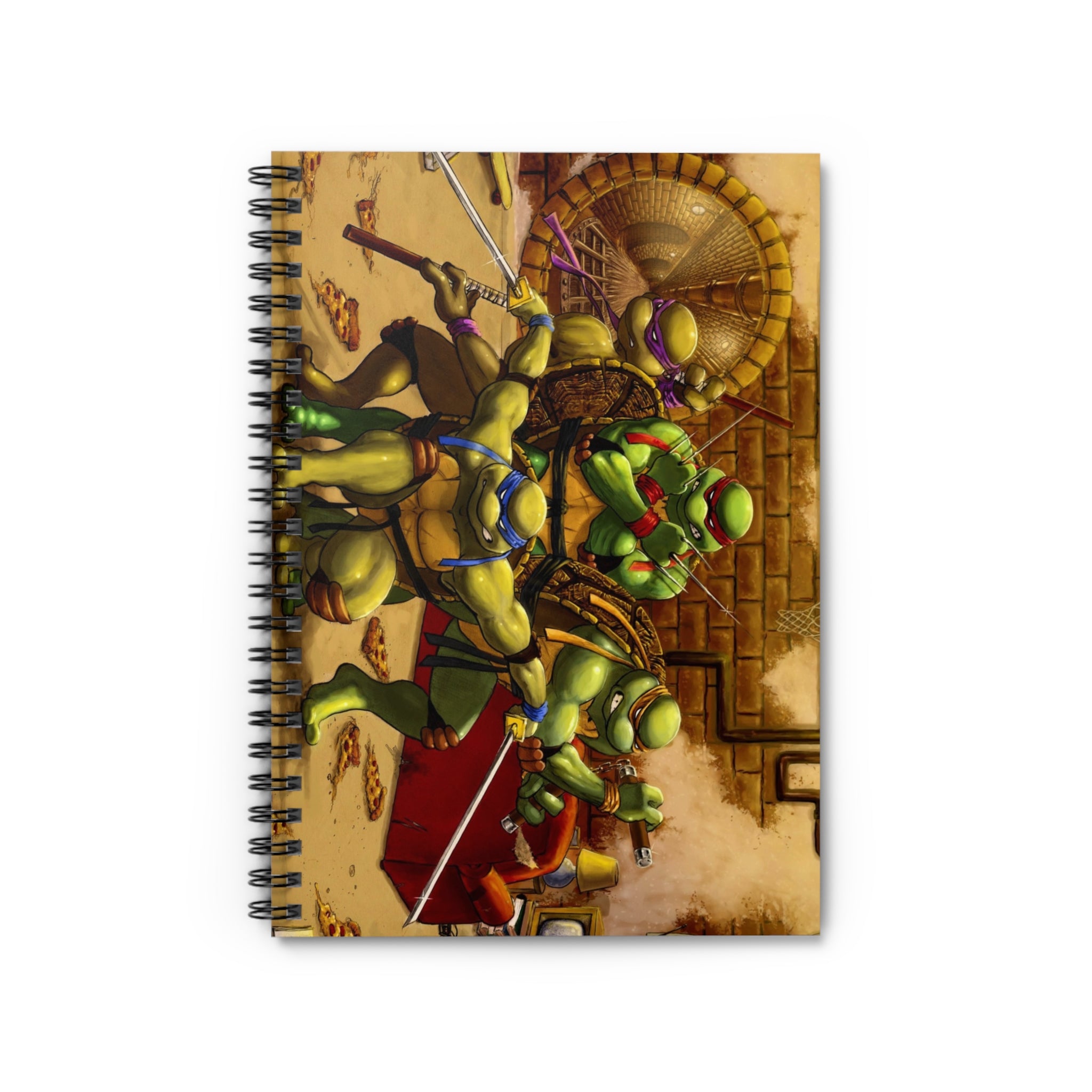 Ninja Turtles Spiraling Creativity Notebook, Cartoon Sketchbook, School Supplies