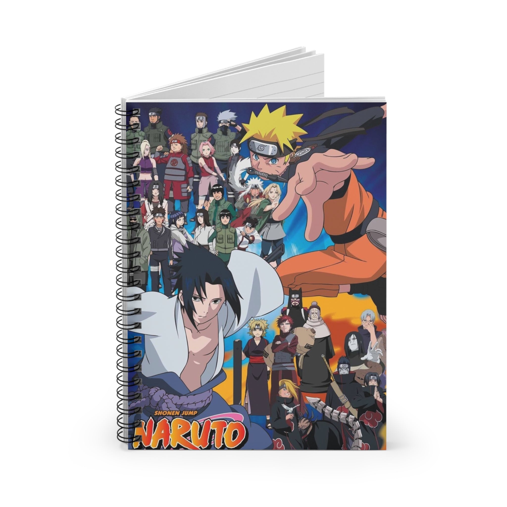 Naruto-Inspired Spiral Notebook- Journal for Fans, Sketchbook, School Supplies