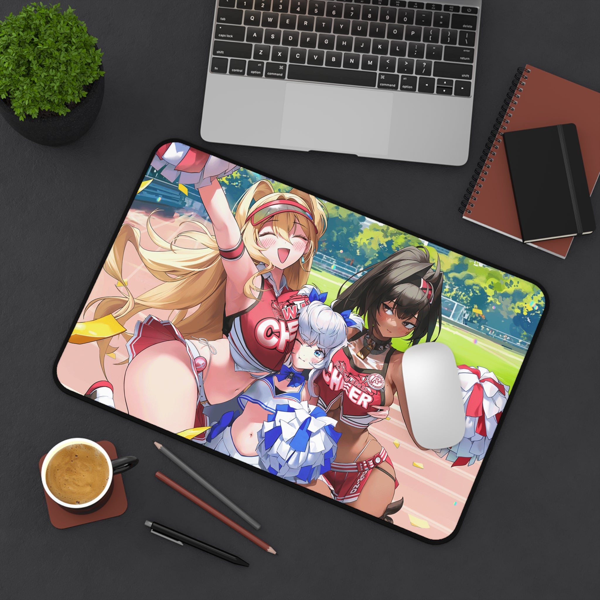 Nikke anime Cheerleaders Desk Mat, Fun Desk Accessory, Anime Themed Accessories