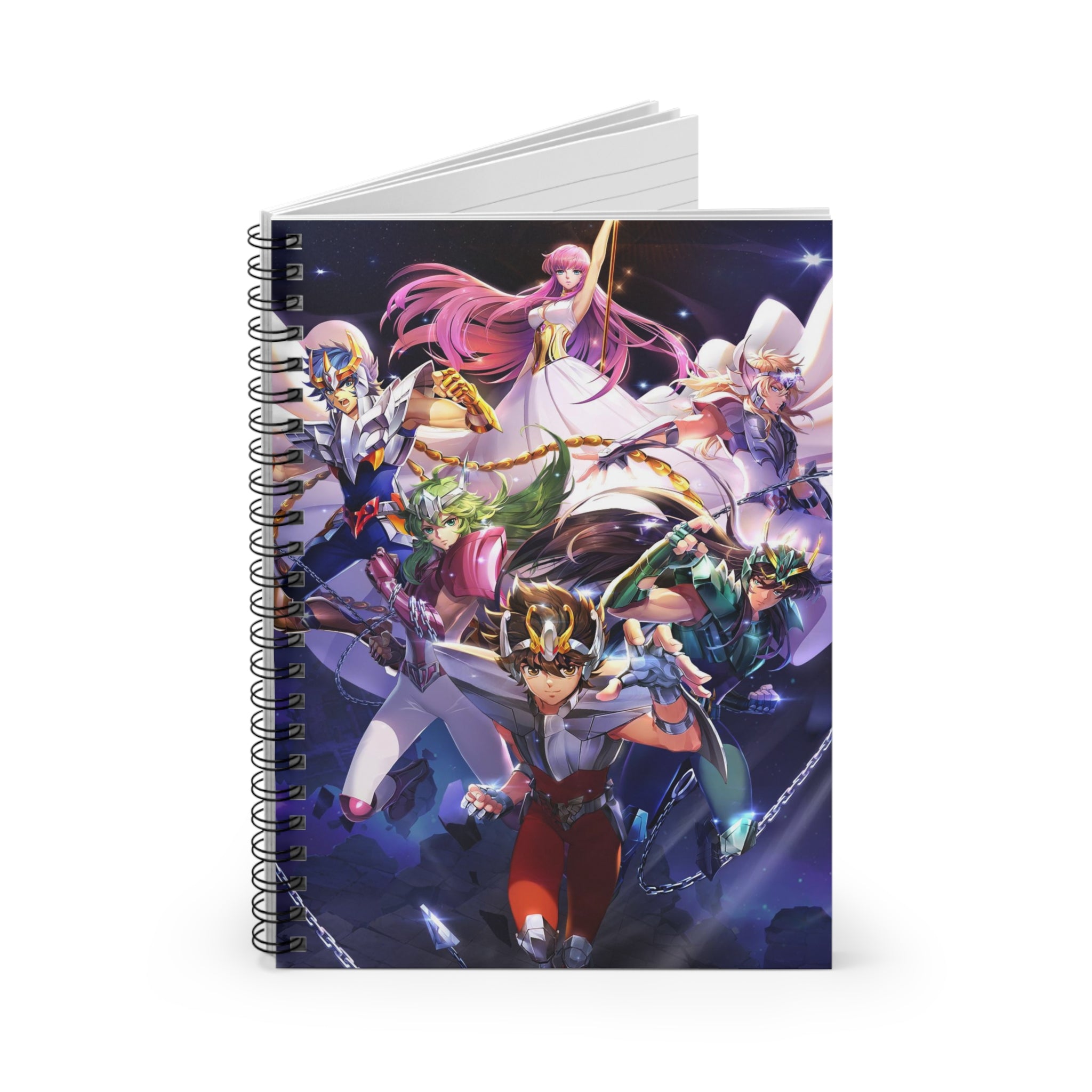 Anime-Themed Spiral Notebook, Ideal for School, Collectible - Saint seiya