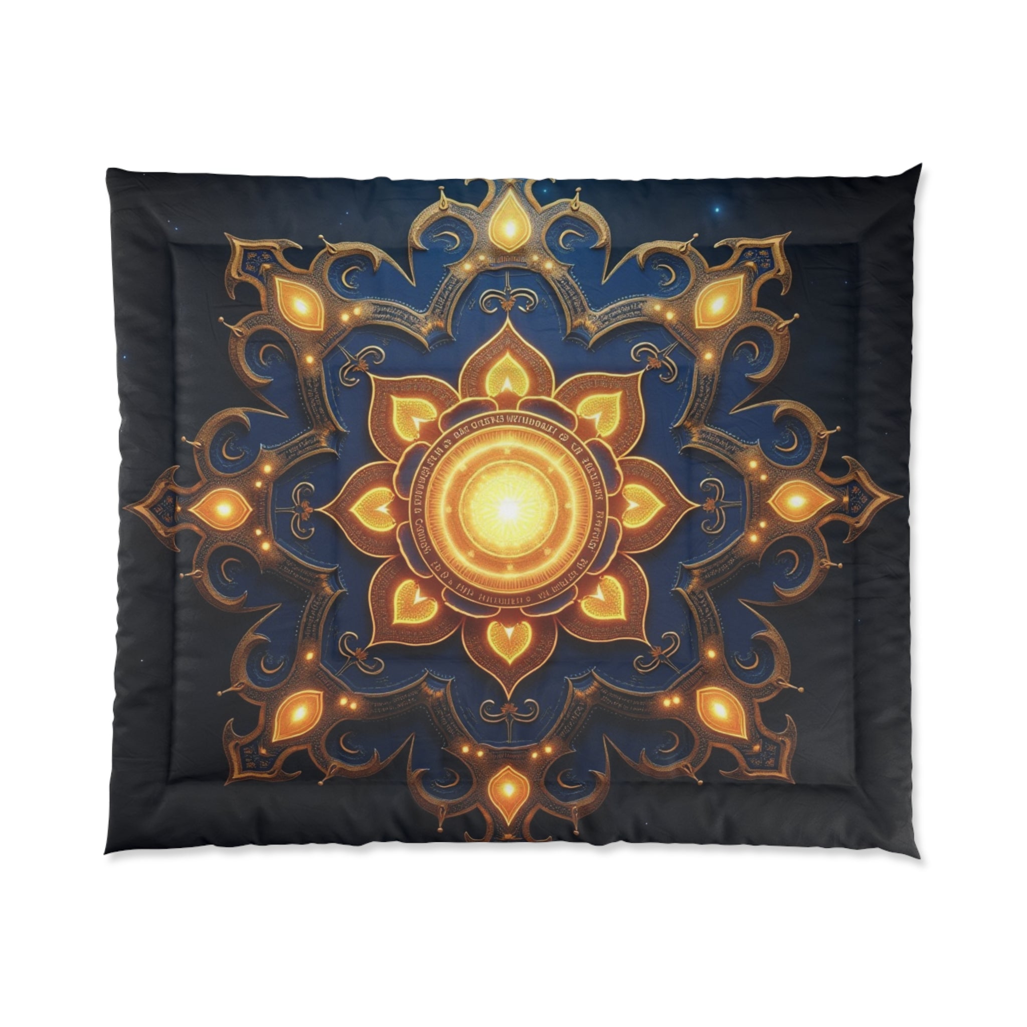 Bohemian Mandala Comforter - Cozy Blanket, Bedroom Decor, Meditative Space