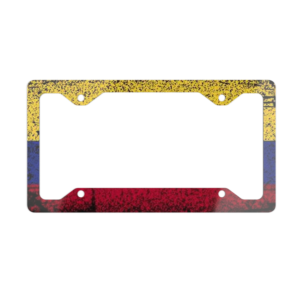 Colombian Flag Metal License Plate Frame, Car Accessories, Gift for Him