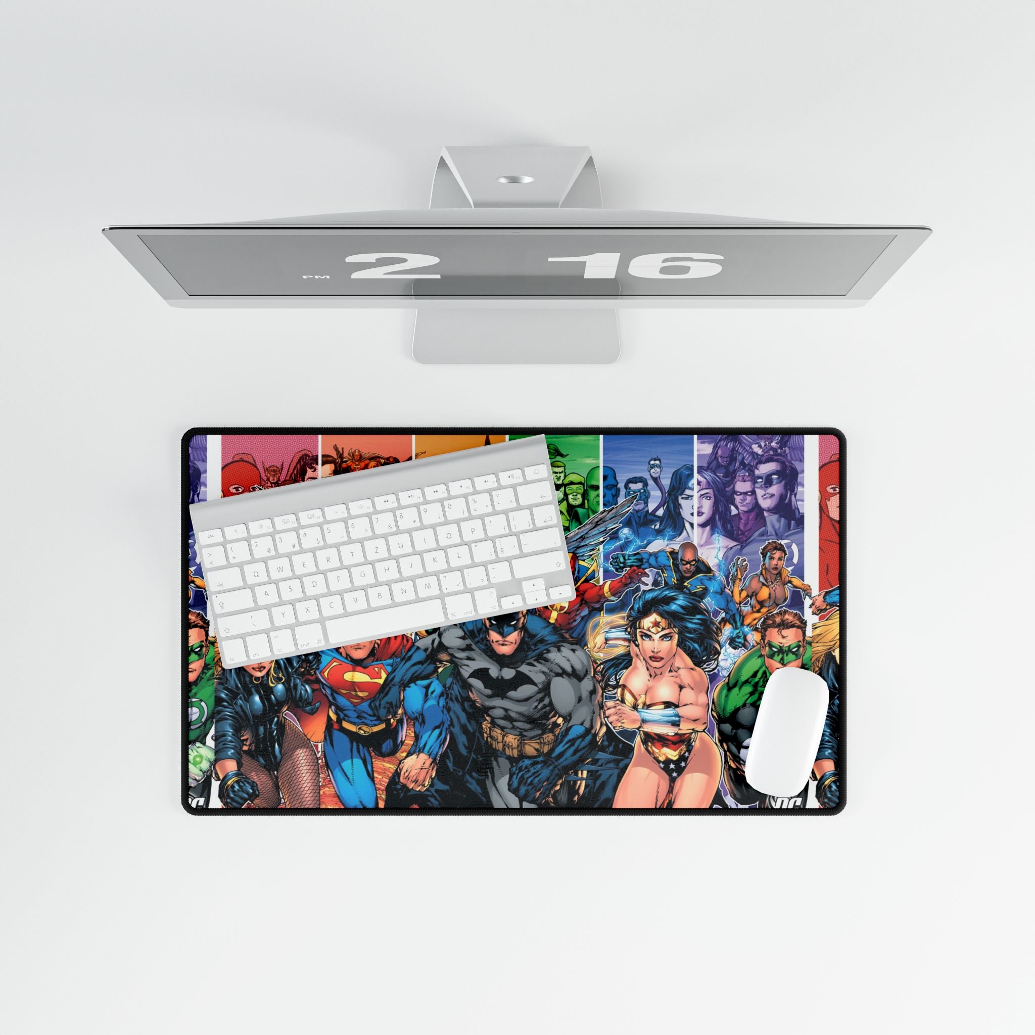 Superhero Desk Mat Colorful Comic-Inspired Gaming  Office Mat, Gift for Gamers