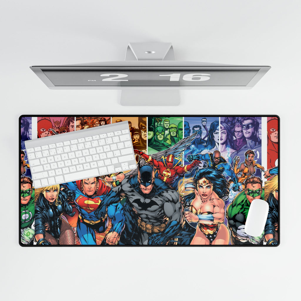Superhero Desk Mat Colorful Comic-Inspired Gaming  Office Mat, Gift for Gamers