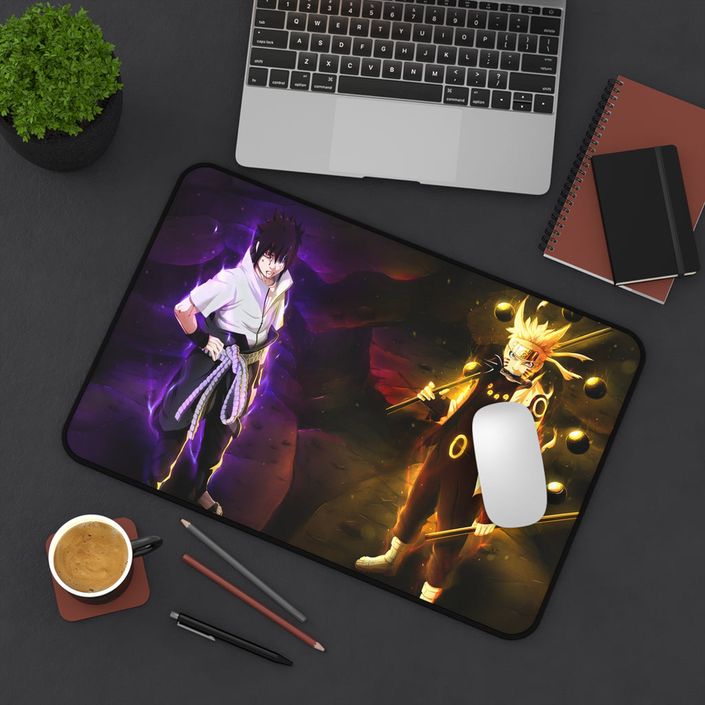 Naruto Anime Desk Mat - Naruto and Sasuke Gaming Mouse Pad, Anime Fans