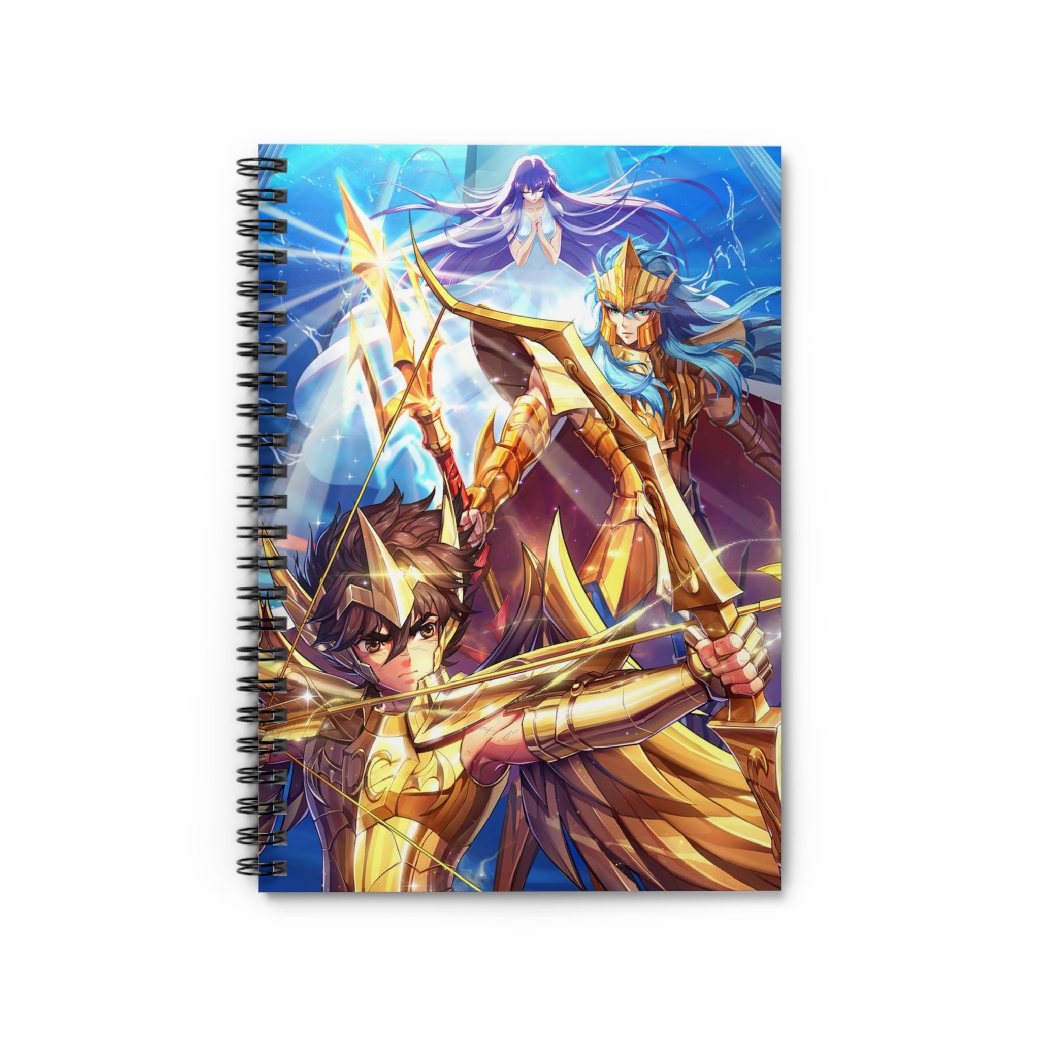 Warriors Spiral Notebook, Fantasy Journal, Gift for Students, - Saint seiya