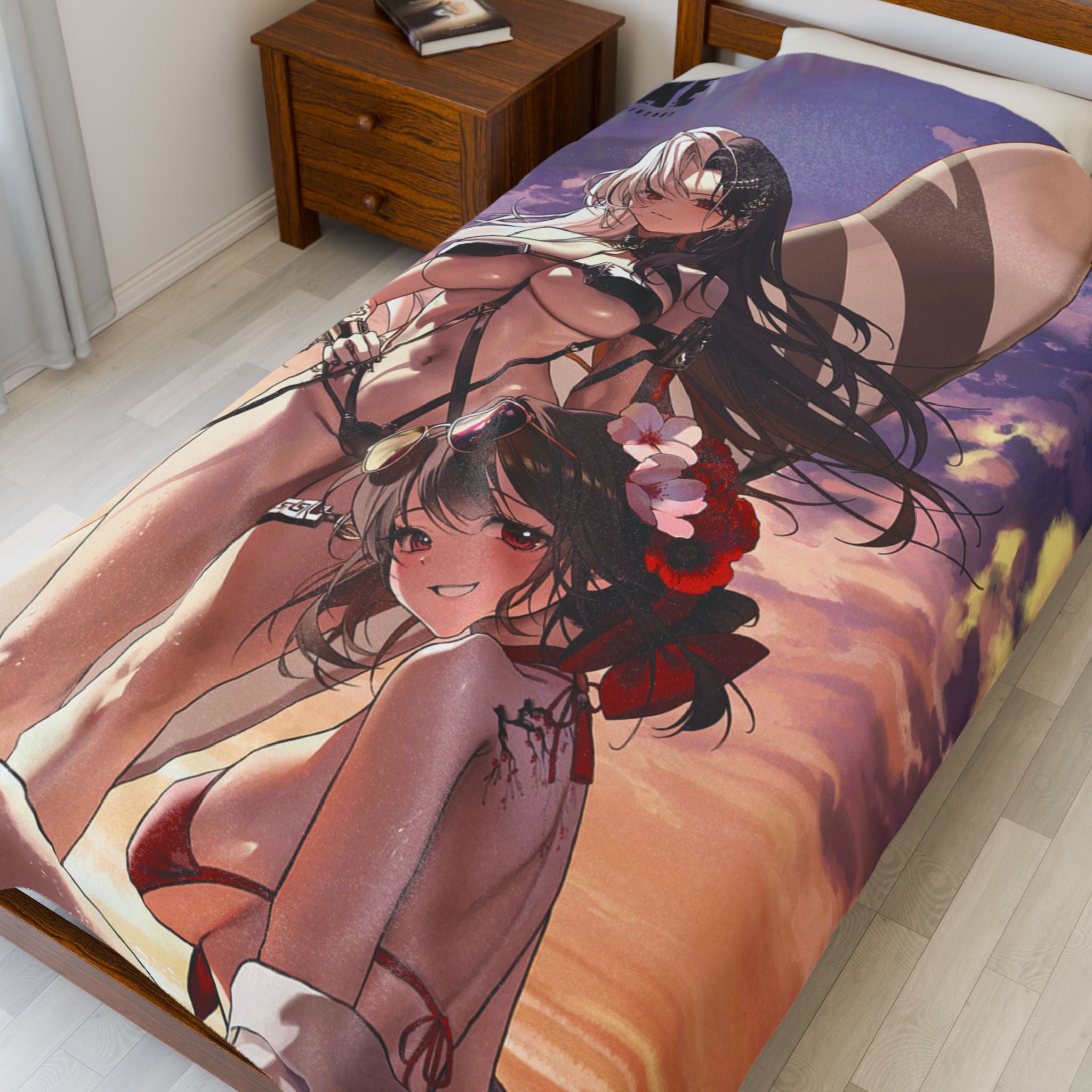 Nikke anime Velveteen Plush Blanket - Cozy Anime Art Throw, Soft Blanket