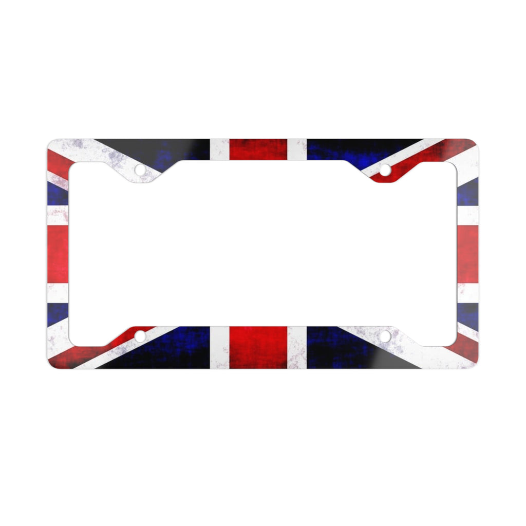 British Flag Metal License Plate Frame, Unique Car Accessory, Patriotic Auto