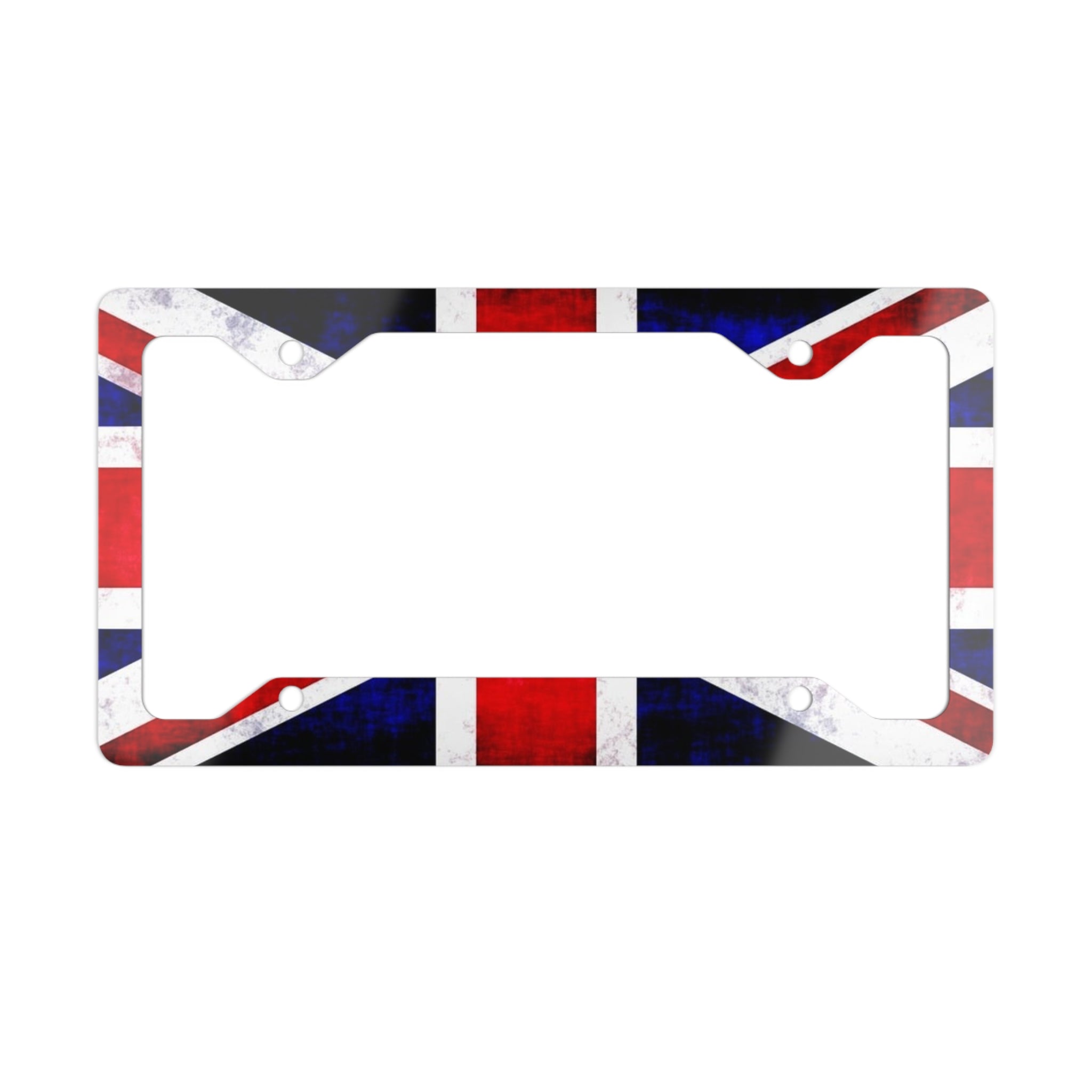 British Flag Metal License Plate Frame, Unique Car Accessory, Patriotic Auto