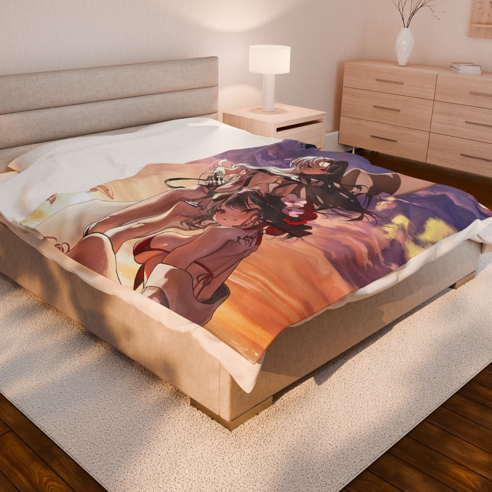 Nikke anime Velveteen Plush Blanket - Cozy Anime Art Throw, Soft Blanket