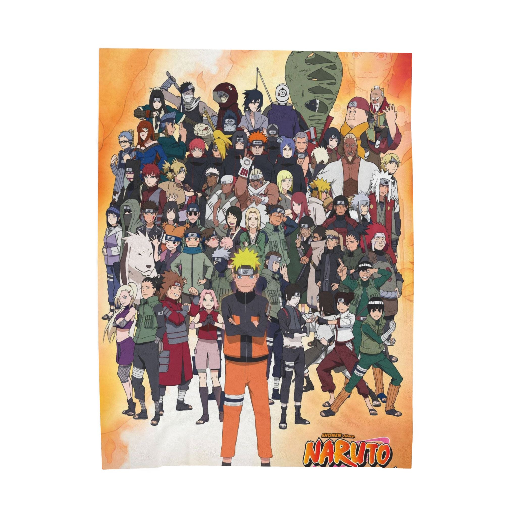 Sherpa Blanket - Naruto Anime Fan Gift, Cozy Throw, Soft Fleece Bedding,