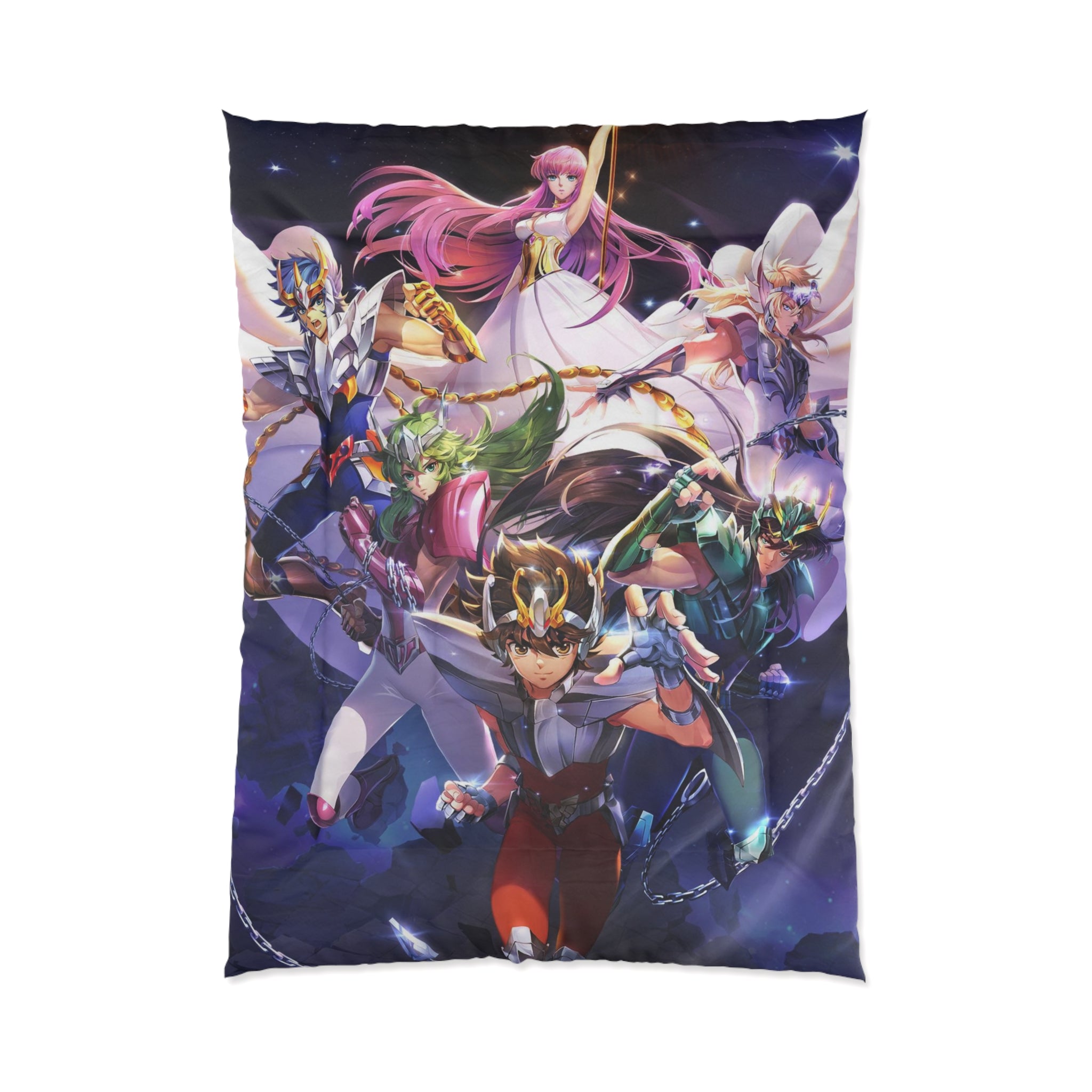 Saint Seiya Cosmic Fantasy Comforter, Anime Bedding, Cozy Bedroom Decor