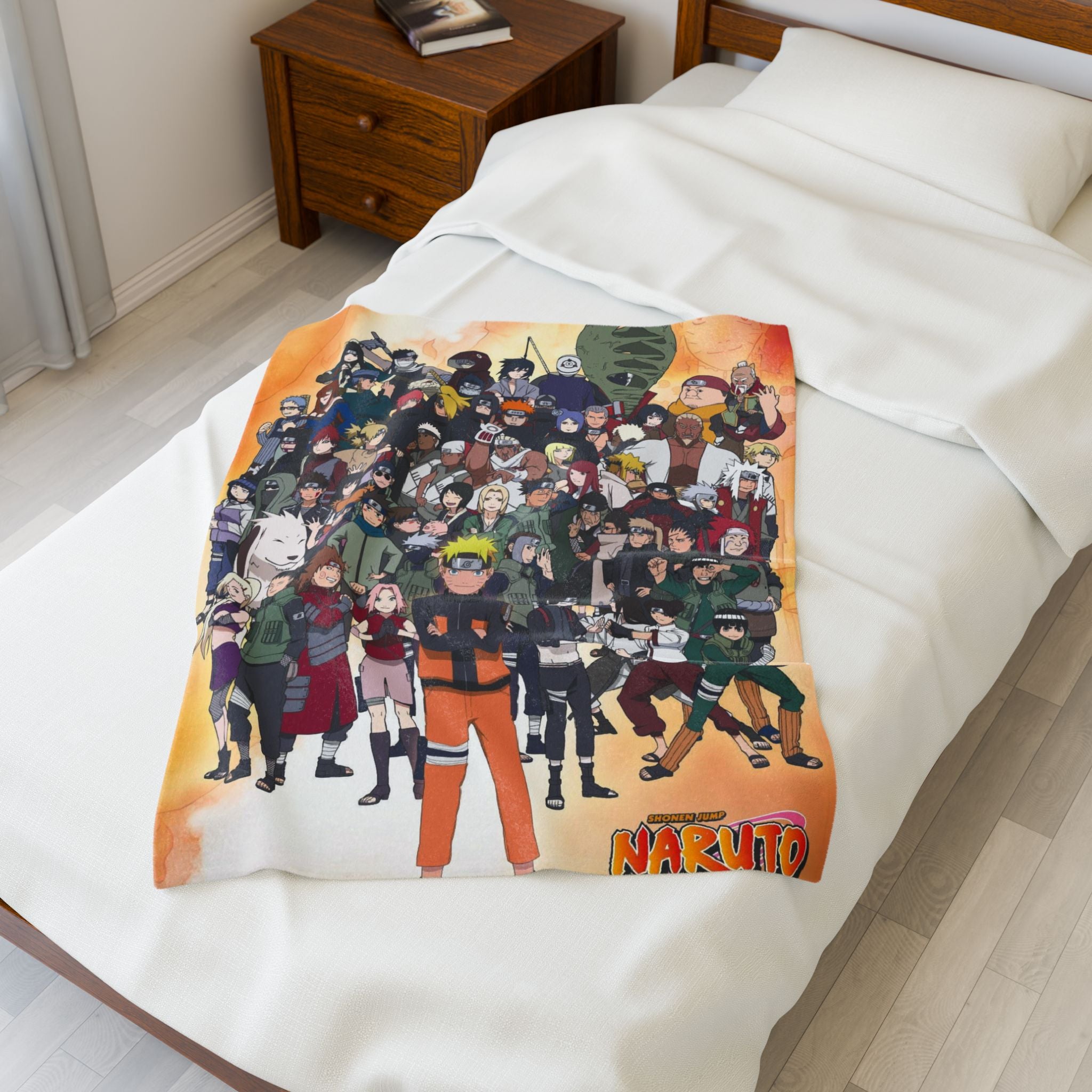Sherpa Blanket - Naruto Anime Fan Gift, Cozy Throw, Soft Fleece Bedding,