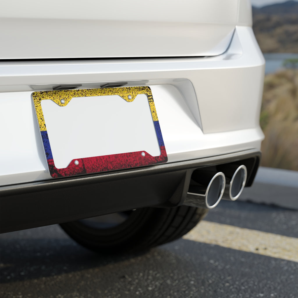 Colombian Flag Metal License Plate Frame, Car Accessories, Gift for Him