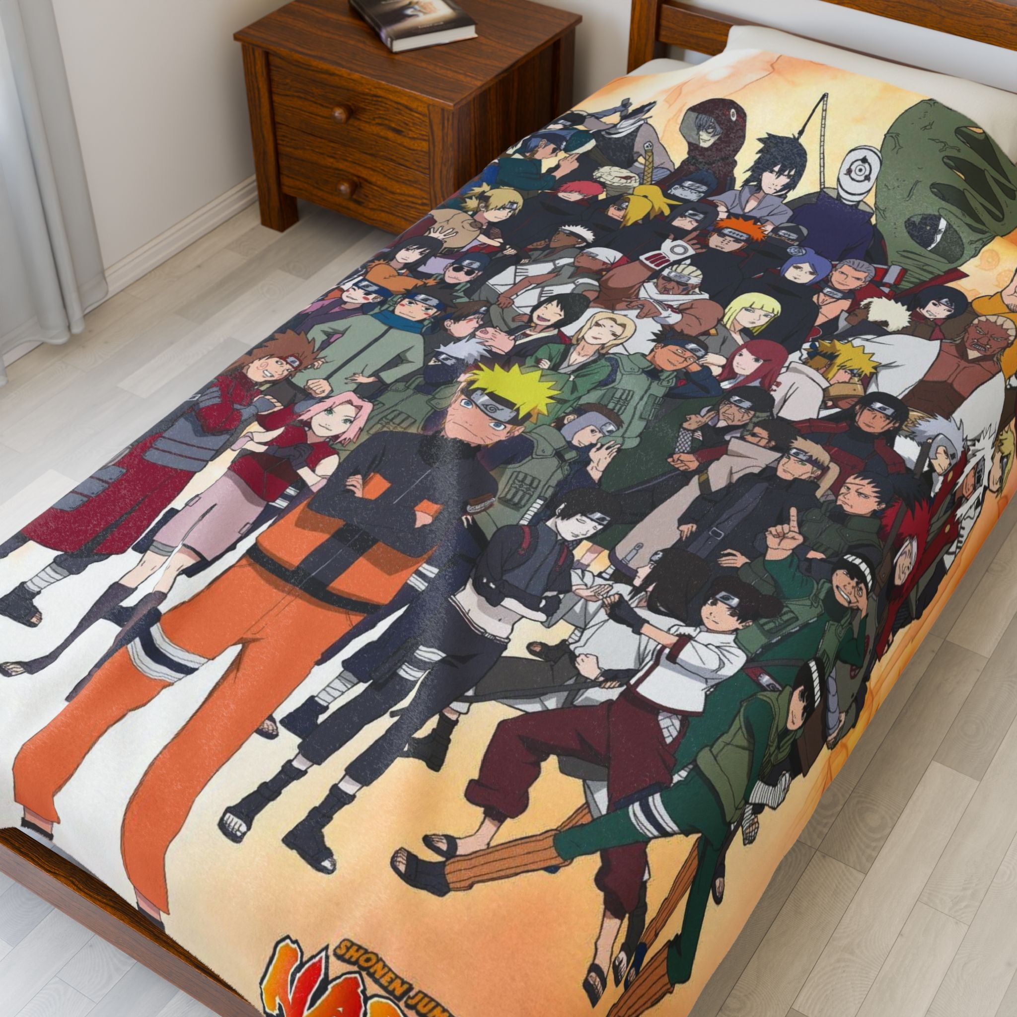 Sherpa Blanket - Naruto Anime Fan Gift, Cozy Throw, Soft Fleece Bedding,