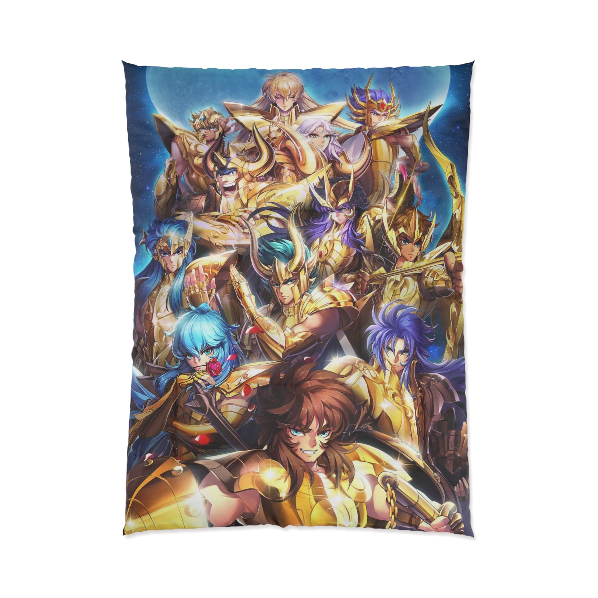 Saint Seiya Vibrant Character Comforter, Cozy Blanket for Fans, Bedroom Decor