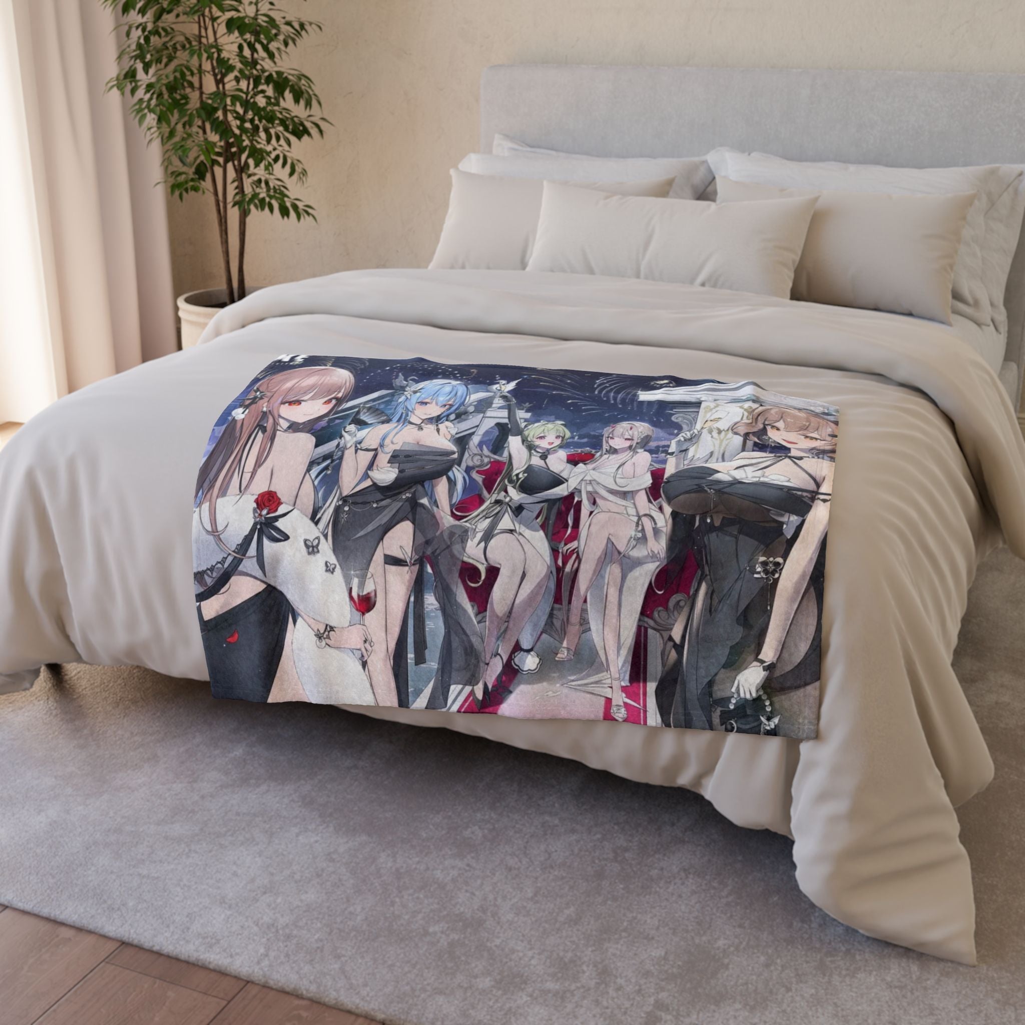 Nikke Anime-Inspired Soft Polyester Blanket, Cozy Throw Blanket for Anime Fans