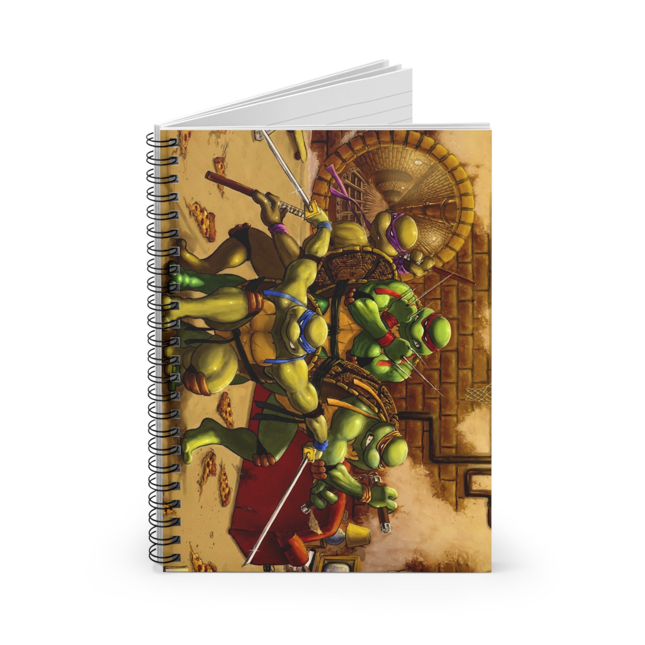 Ninja Turtles Spiraling Creativity Notebook, Cartoon Sketchbook, School Supplies