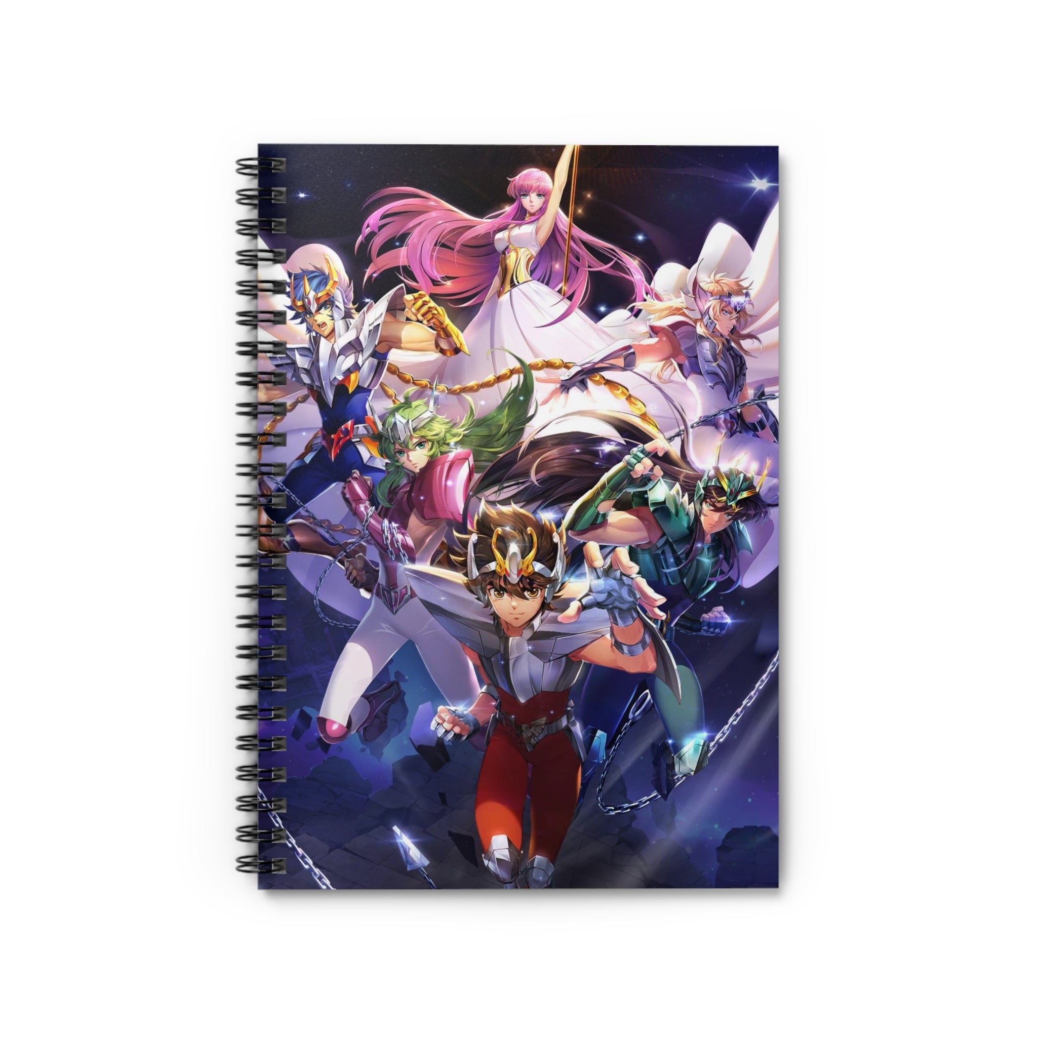 Anime-Themed Spiral Notebook, Ideal for School, Collectible - Saint seiya