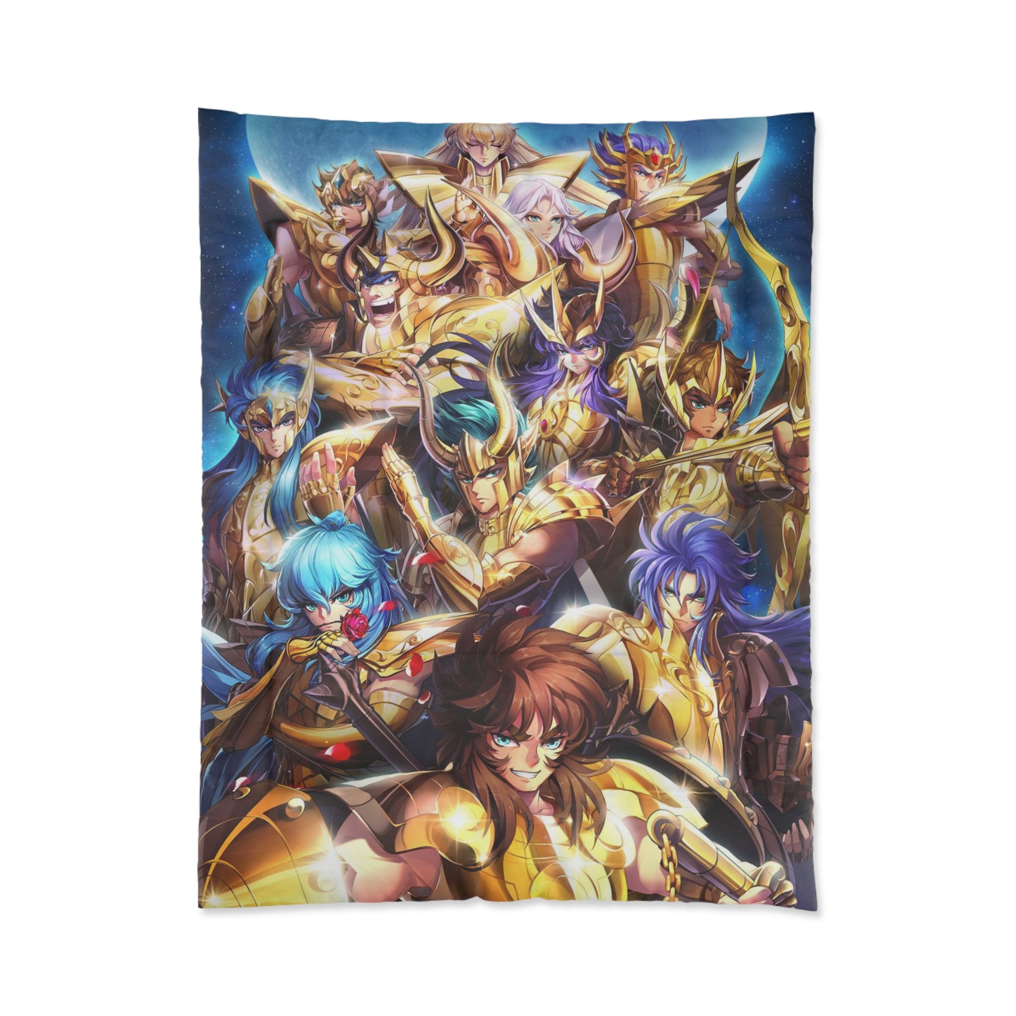 Saint Seiya Vibrant Character Comforter, Cozy Blanket for Fans, Bedroom Decor