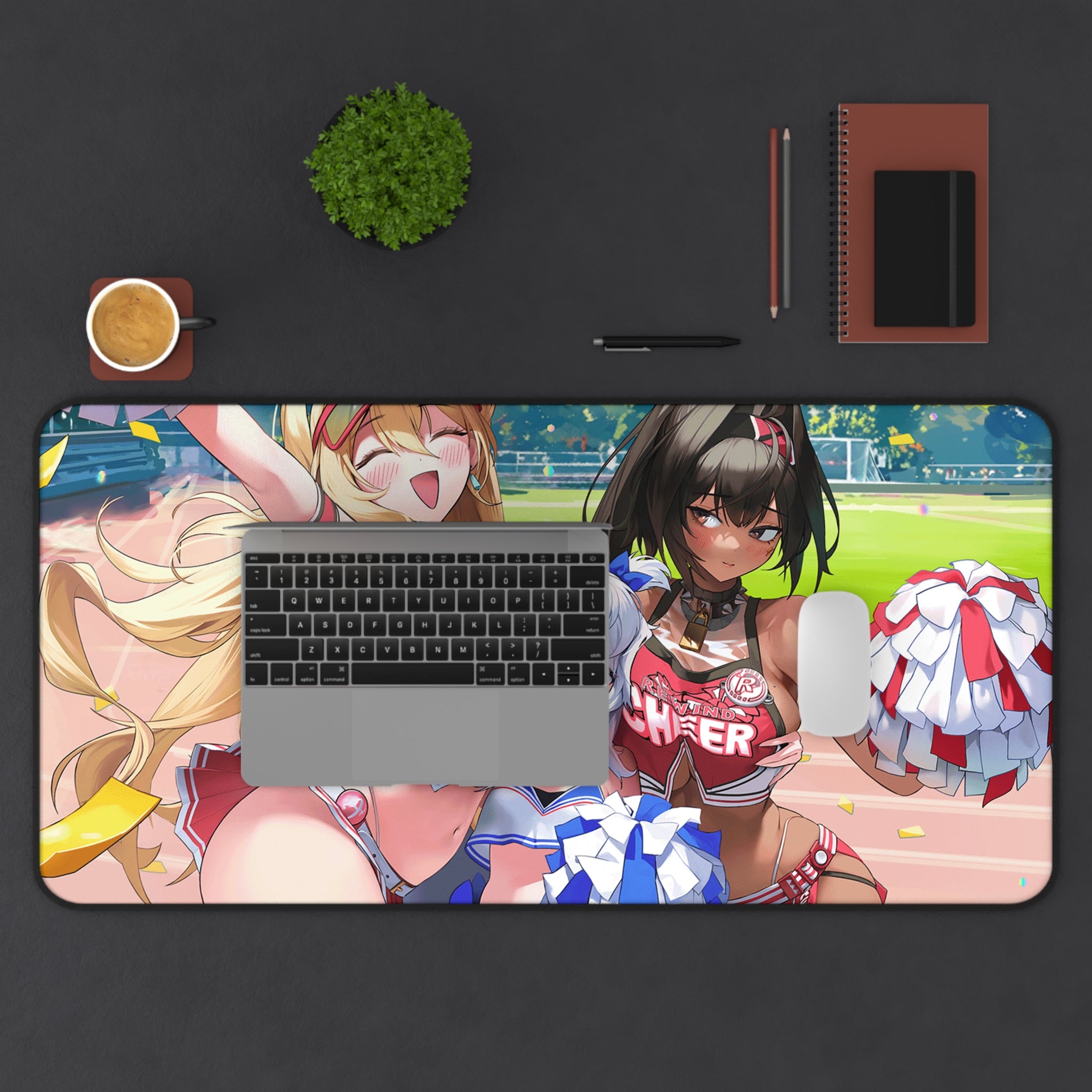 Nikke anime Cheerleaders Desk Mat, Fun Desk Accessory, Anime Themed Accessories