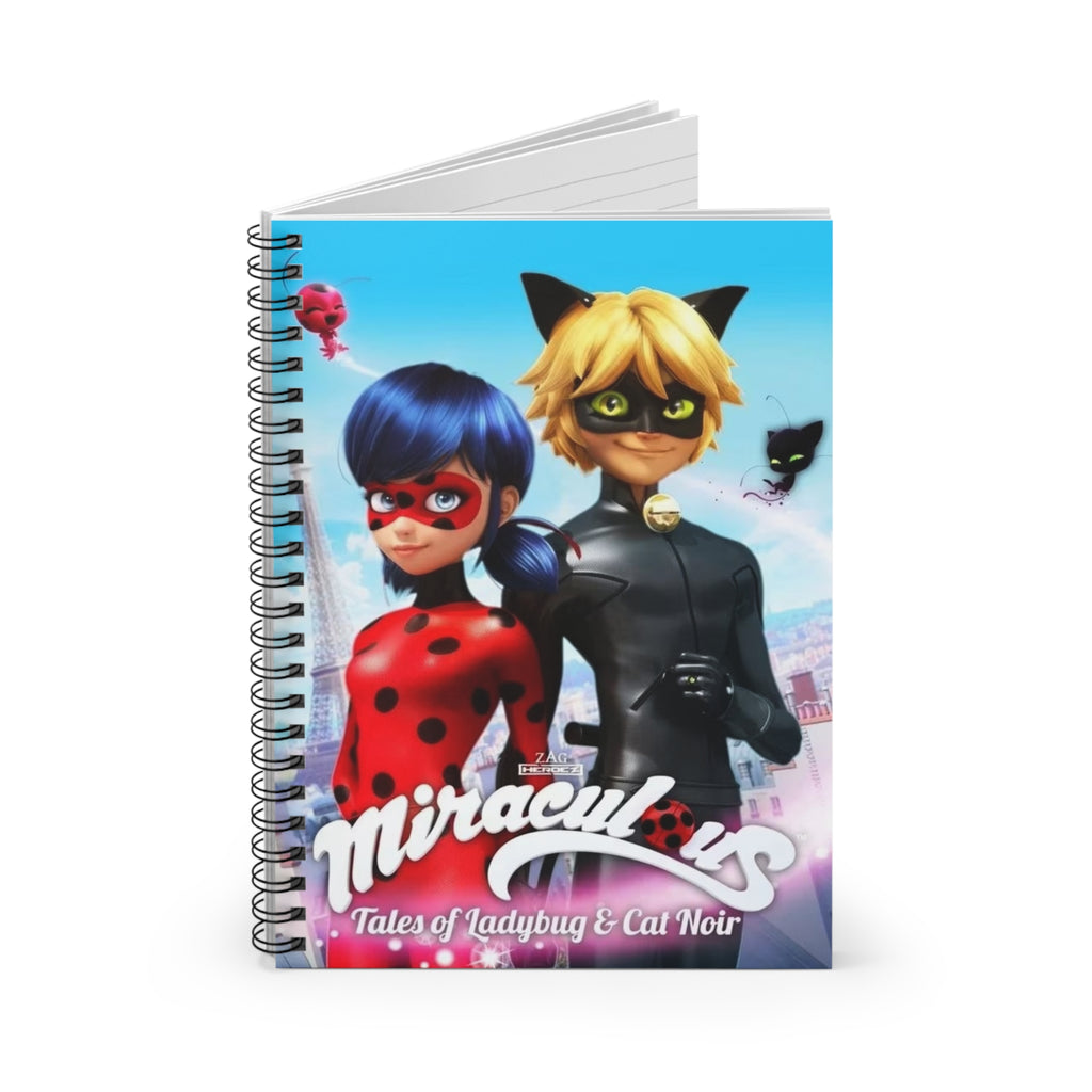 Miraculous Tales Spiral Notebook - Ruled Line Ladybug & Cat Noir Journal, School