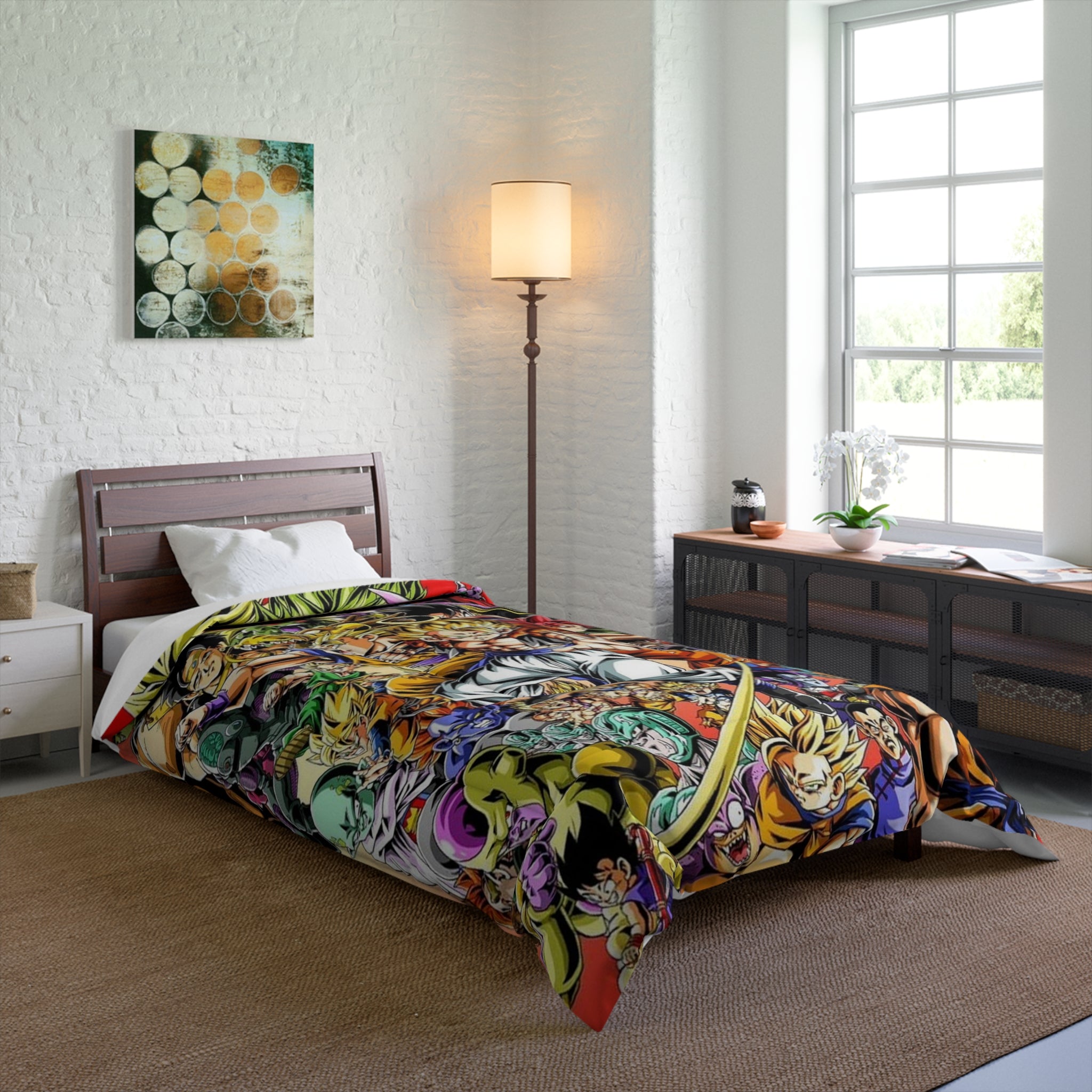 Dragon Ball Z Comforter, Anime Bedding, Gift for Fans, Cozy Blanket for Home