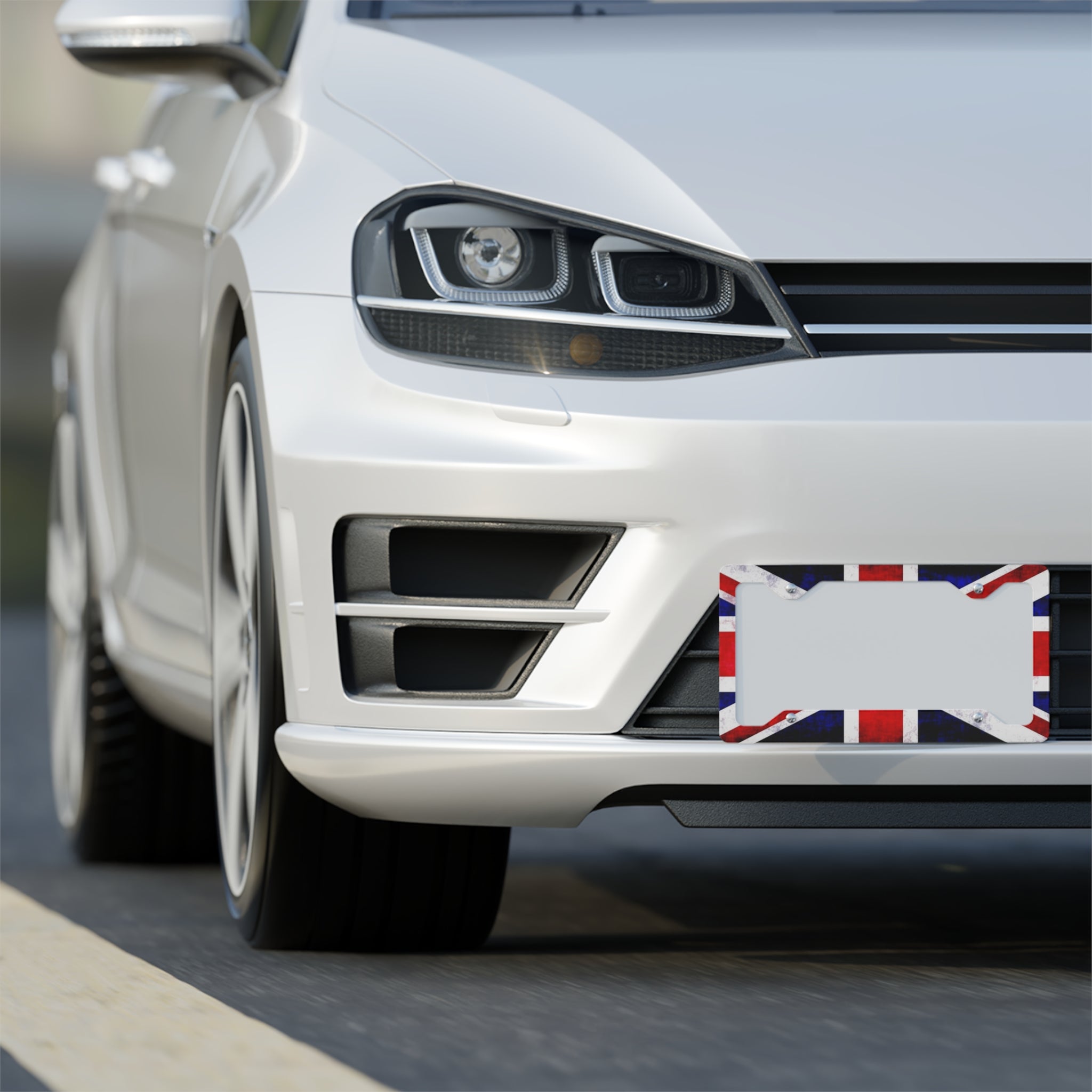 British Flag Metal License Plate Frame, Unique Car Accessory, Patriotic Auto