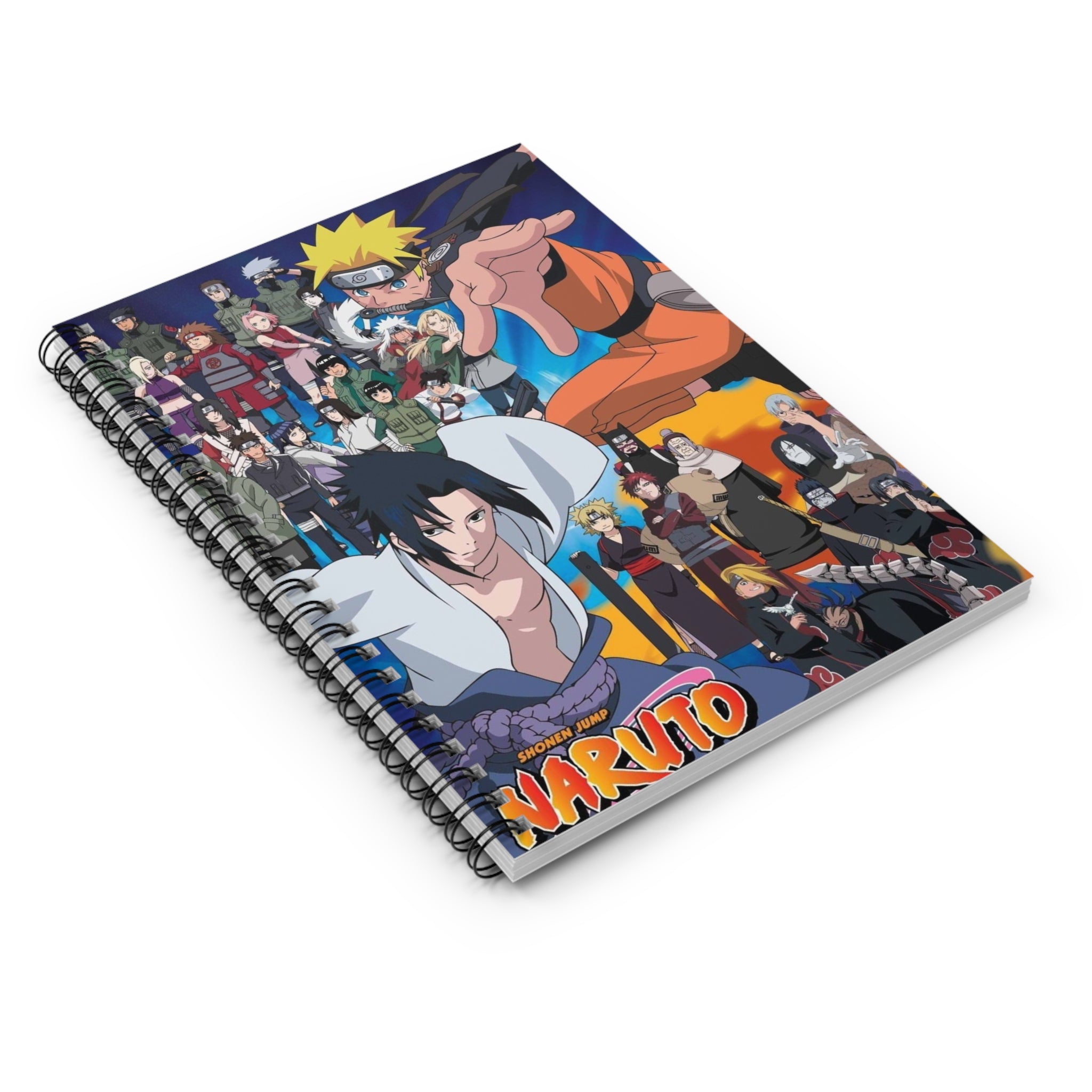 Naruto-Inspired Spiral Notebook- Journal for Fans, Sketchbook, School Supplies