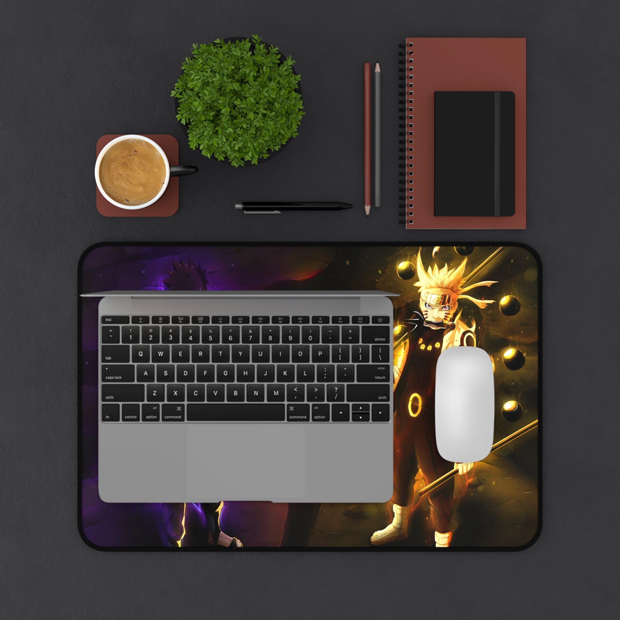 Naruto Anime Desk Mat - Naruto and Sasuke Gaming Mouse Pad, Anime Fans