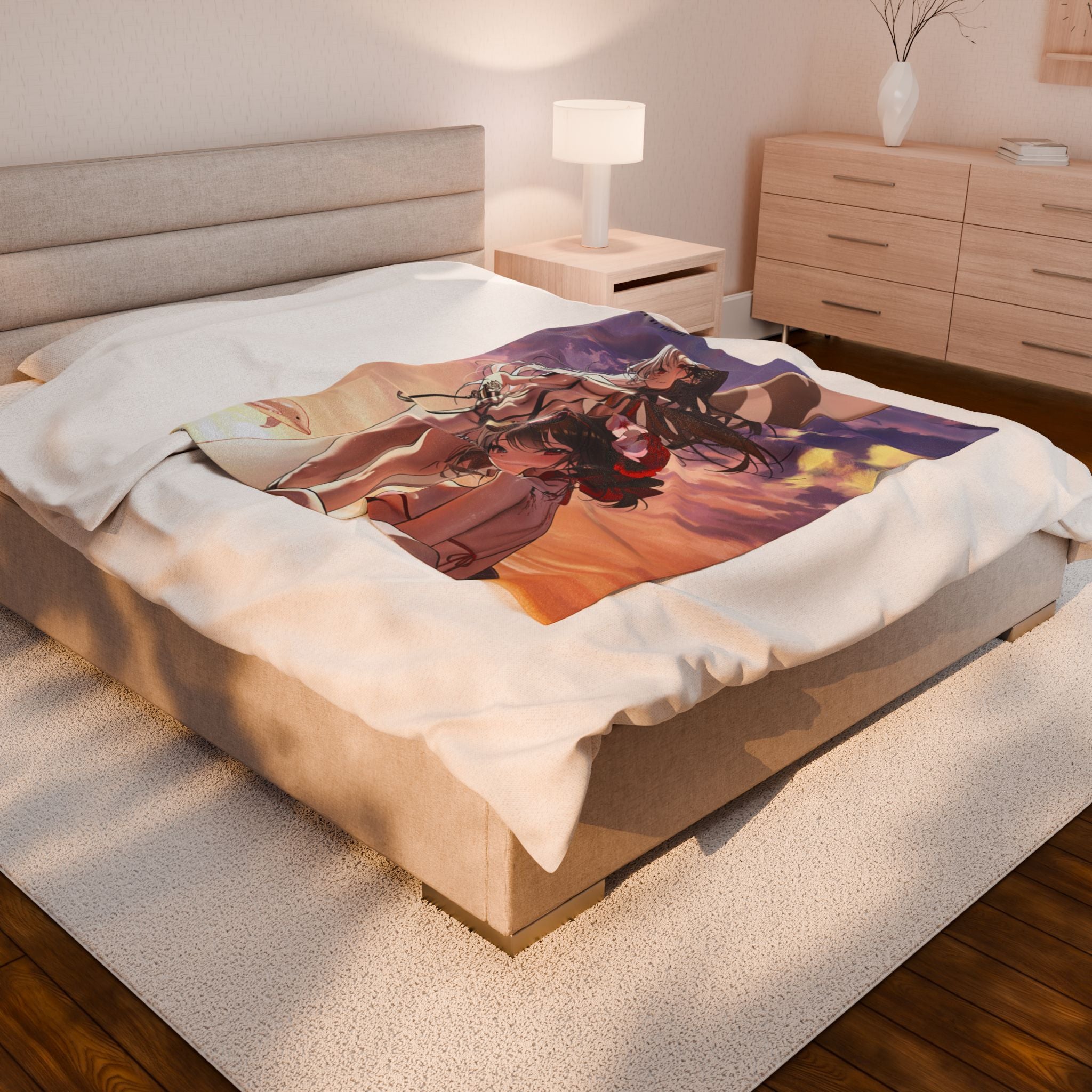 Nikke anime Velveteen Plush Blanket - Cozy Anime Art Throw, Soft Blanket