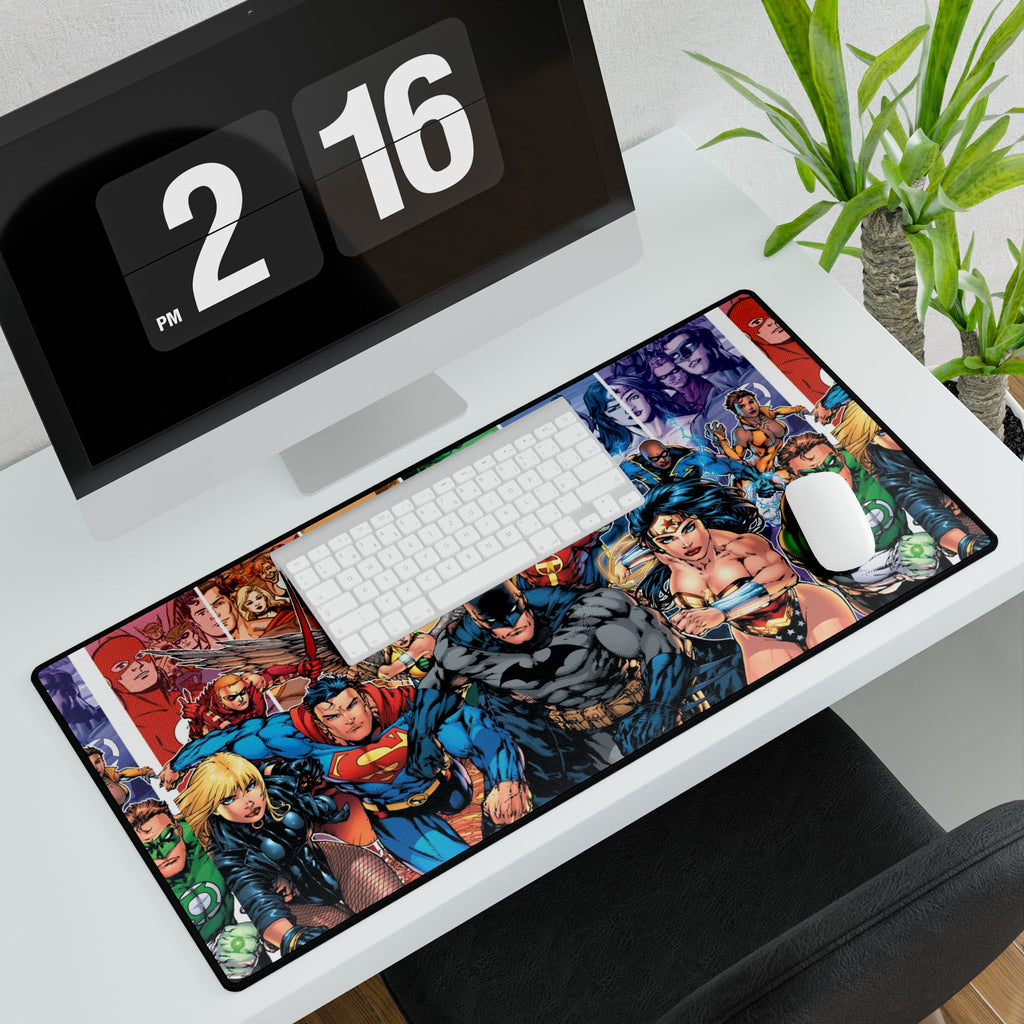 Superhero Desk Mat Colorful Comic-Inspired Gaming  Office Mat, Gift for Gamers