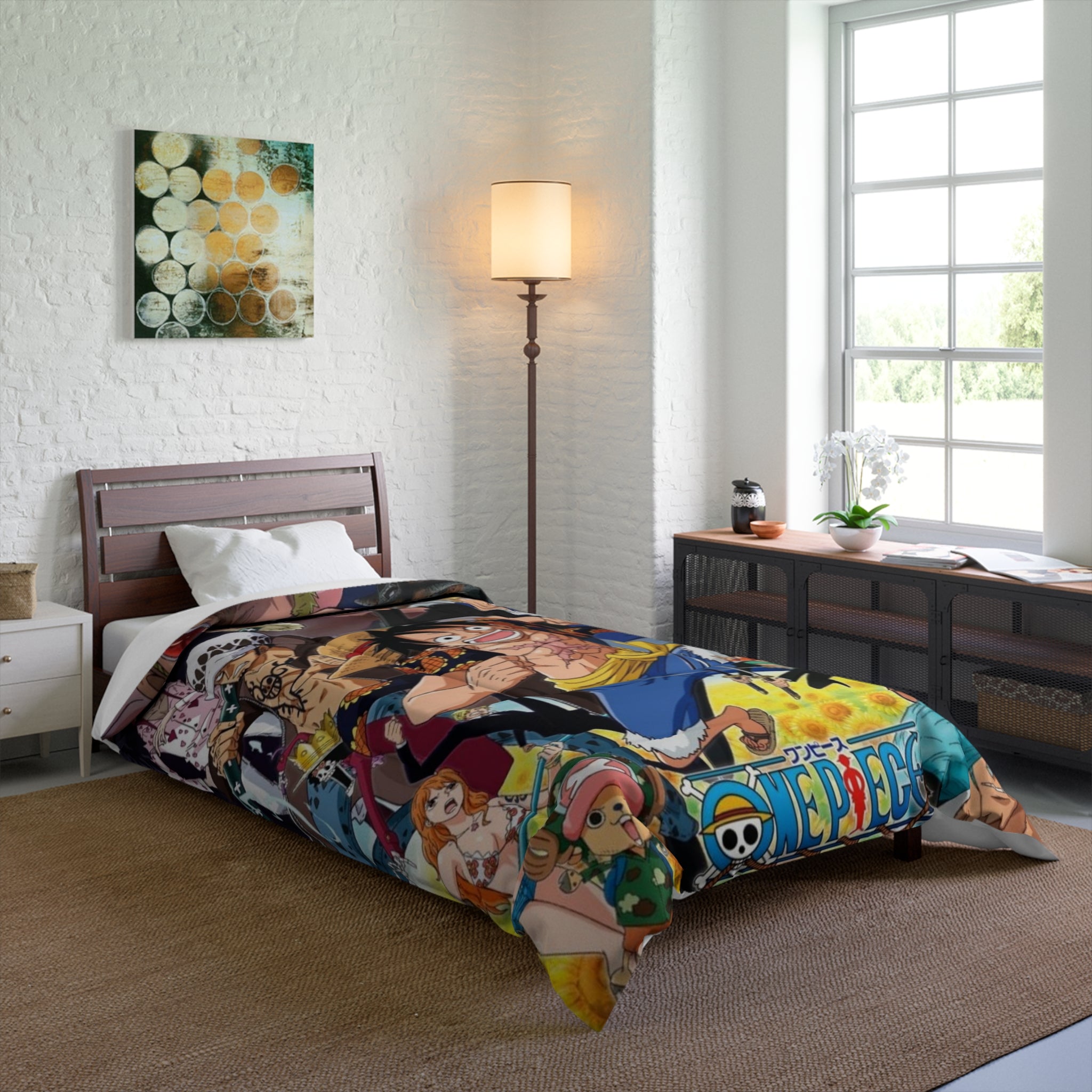 One Piece Anime Comforter - Cozy Bedding for Fans, Great Gift